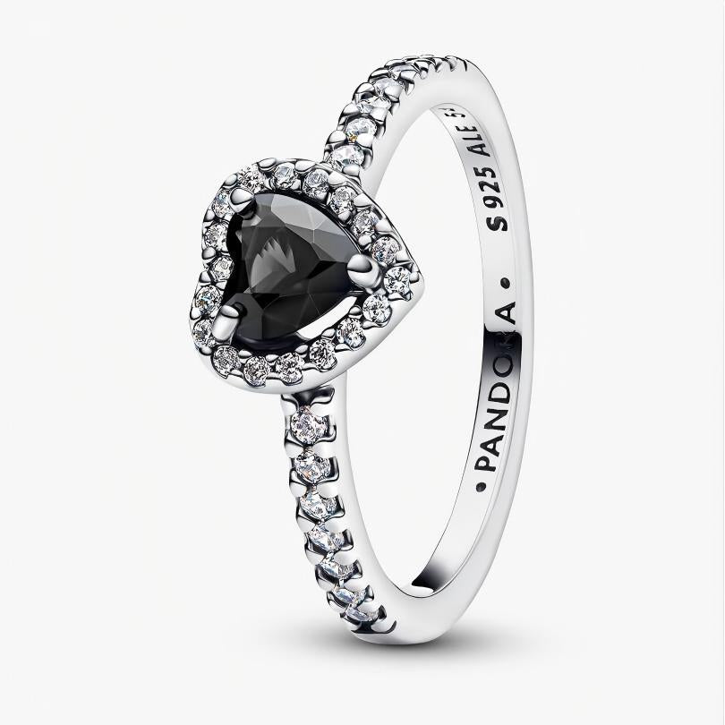Pandora Double Heart Sparkling Ring
