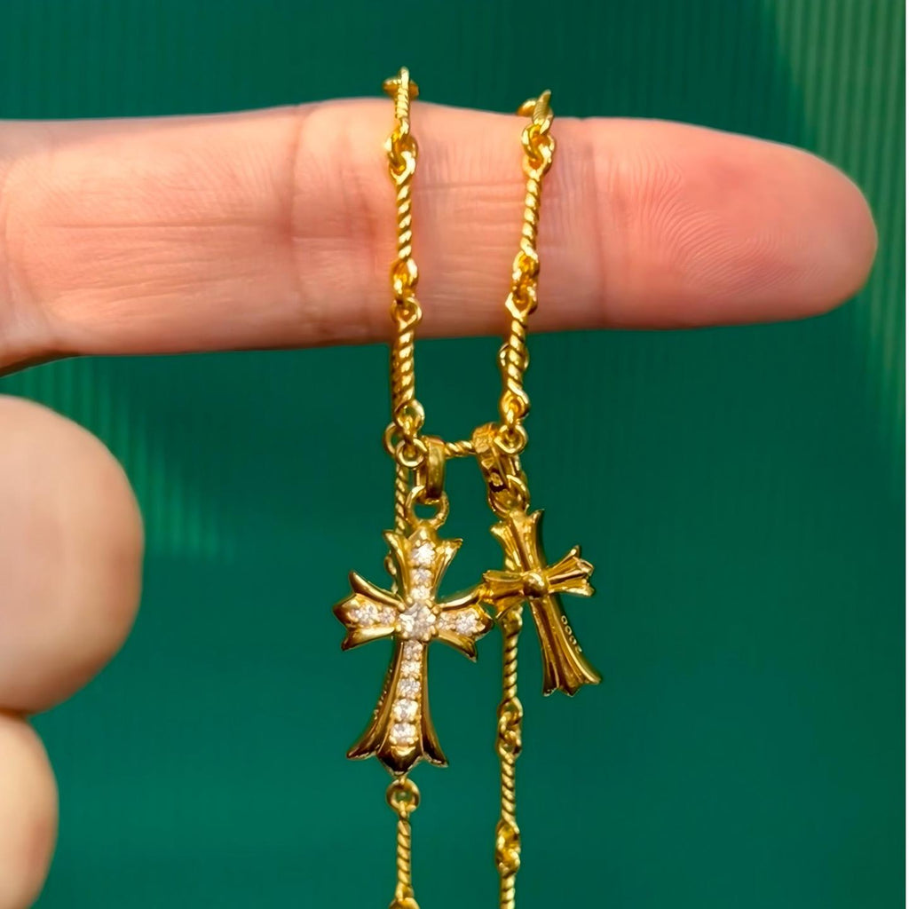 Chrome Hearts Double Cross Necklace
