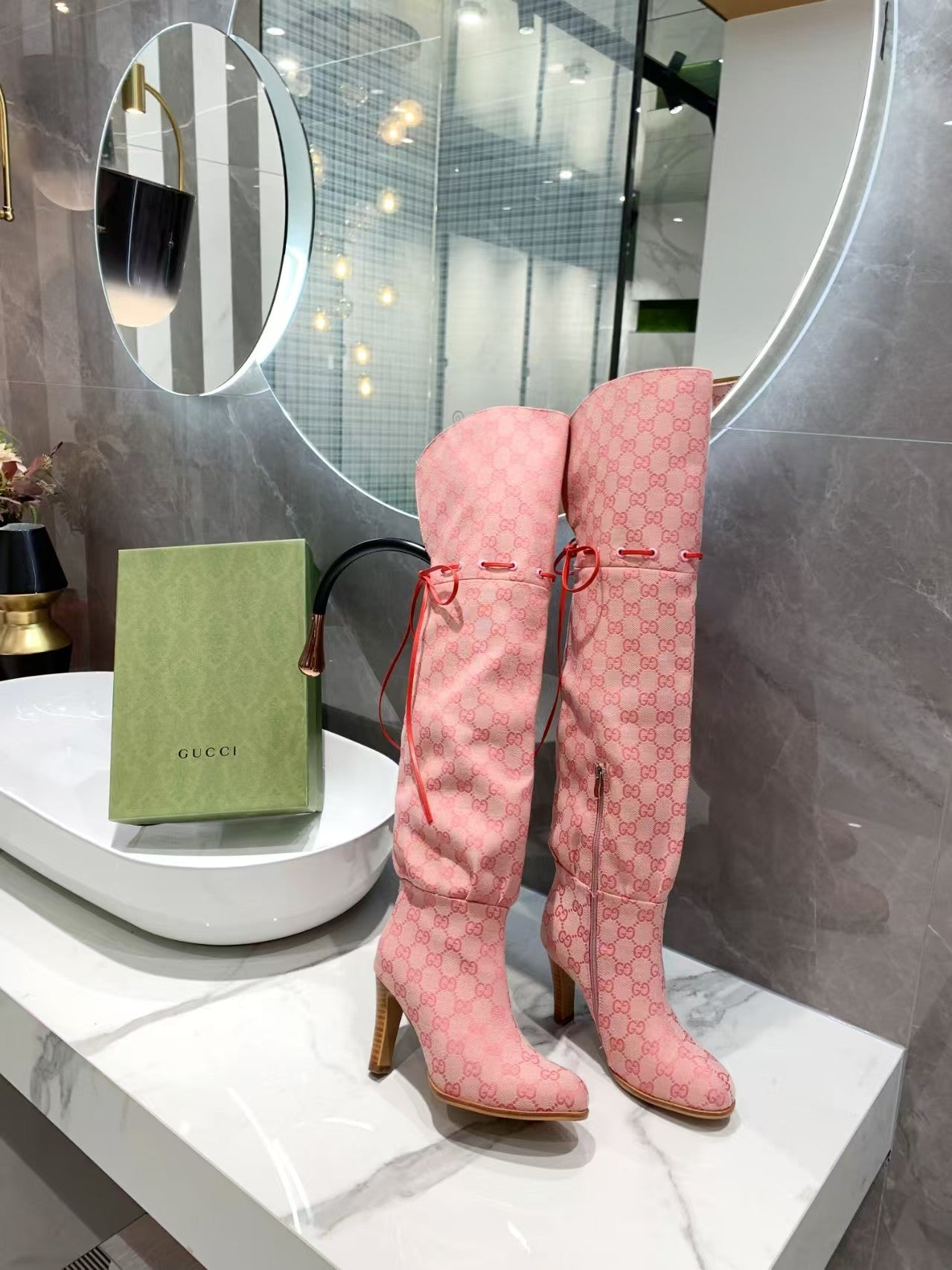 Gucci Pink Boots