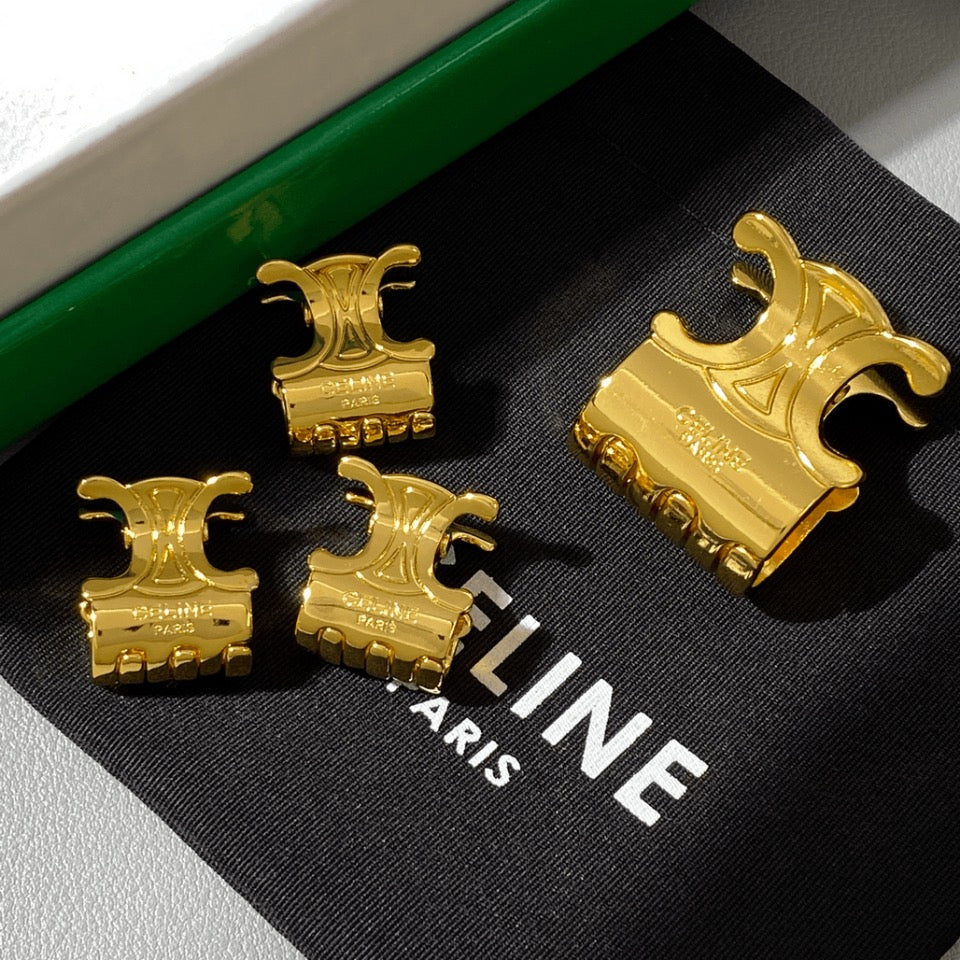 Celine Arc de Triomphe Hair Claw (1pc Big & 1pc Small, 2pcs Total)