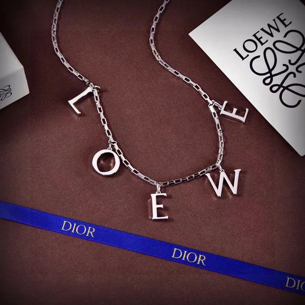 Loewe Letter Necklace Bracelet